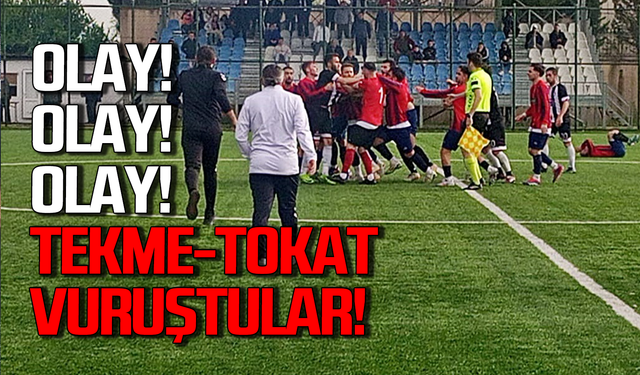 Çaycuma’da oynanan maçta tekme ve yumruklar konuştu!