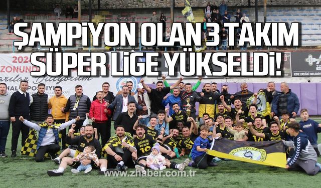 Şampiyon olan 3 takım Süper lige yükseldi!