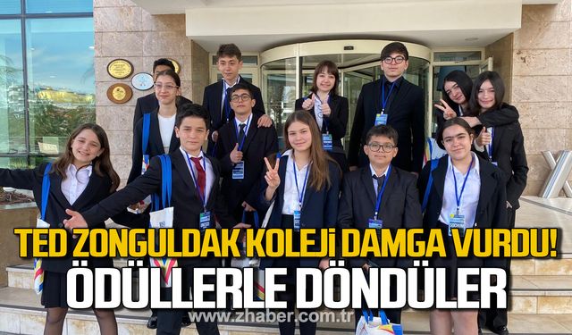 TED Zonguldak Koleji Antalya'da damga vurdu! Ödüllerle döndüler!