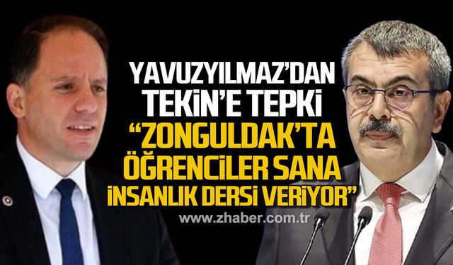 Deniz Yavuzyılmaz'dan Yusuf Tekin'e tepki! "Zonguldak'ta öğrenciler sana insanlık dersi veriyor"