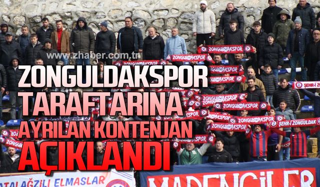 Zonguldakspor taraftarına ayrılan kontenjan açıklandı!