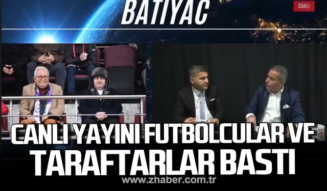 Kdz. Ereğli'de canlı yayını futbolcular ve taraftarlar bastı!