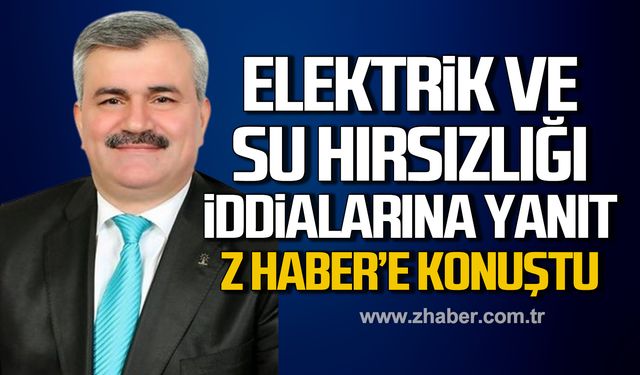 Faruk Çaturoğlu'ndan elektrik ve su hırsızlığı iddialarına yanıt! Z HABER'e konuştu!