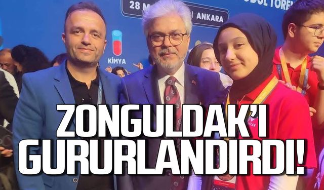 TÜBİTAK yarışmasında Ebrar Ergin Zonguldak'ı gururlandırdı!