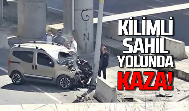 Kilimli sahil yolunda feci kaza!