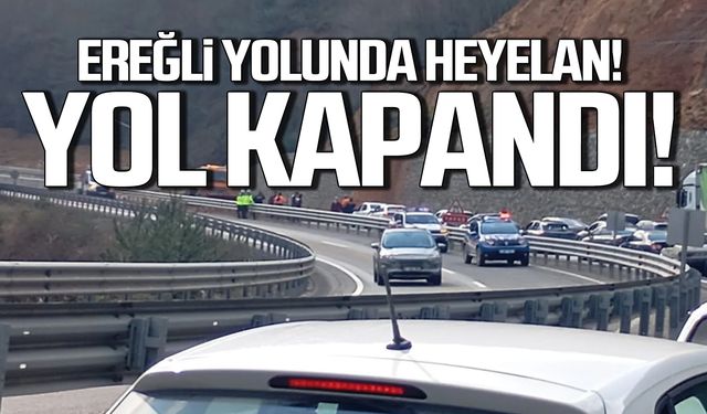Heyelan! Zonguldak-Kdz. Ereğli yolu kapandı!