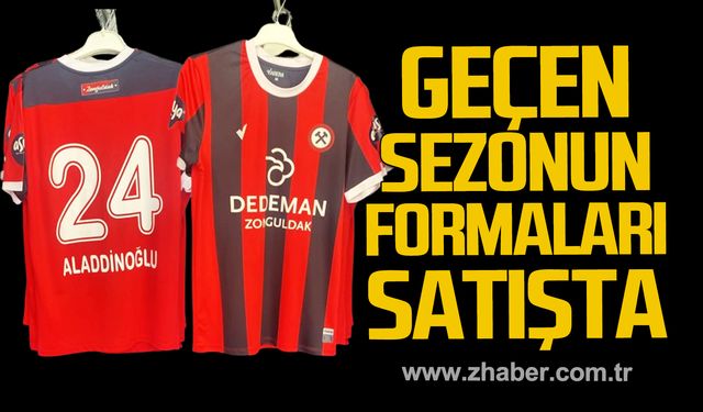 Zonguldaksporlu futbolcuların geçen sezon giydiği formalar satışta