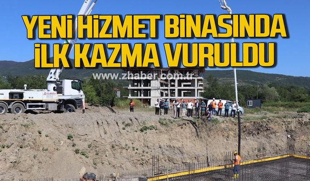 Çaycuma'da yeni hizmet binasında ilk kazma vuruldu!