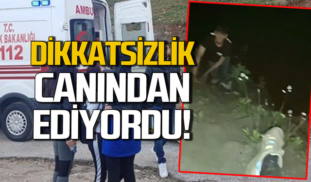 AFAD yüksekten düşen genci kurtardı!