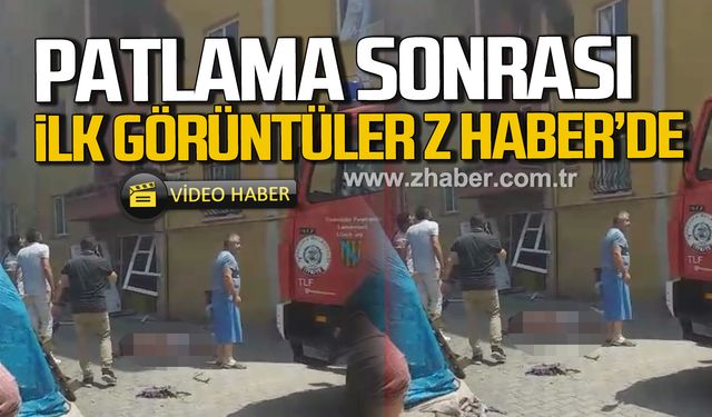 Çaycuma'da patlama sonrası olay yerinden ilk görüntüler Z HABER'de