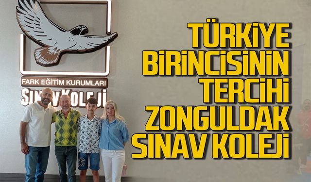 Türkiye birincisi Hüseyin Can Ateş Zonguldak Sınav Koleji’ni tercih etti