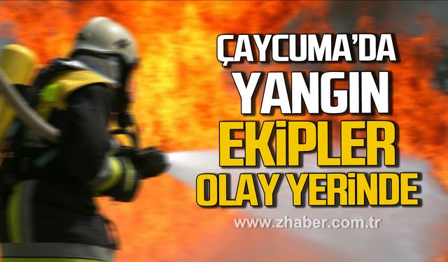 Çaycuma'da yangın! Ekipler olay yerinde!