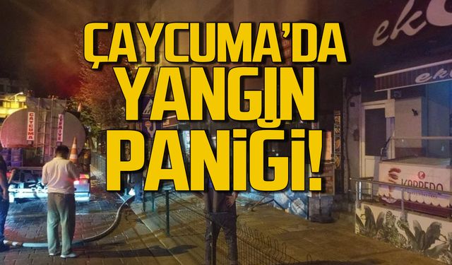 Çaycuma'da yangın paniği! İş yeri küle döndü!
