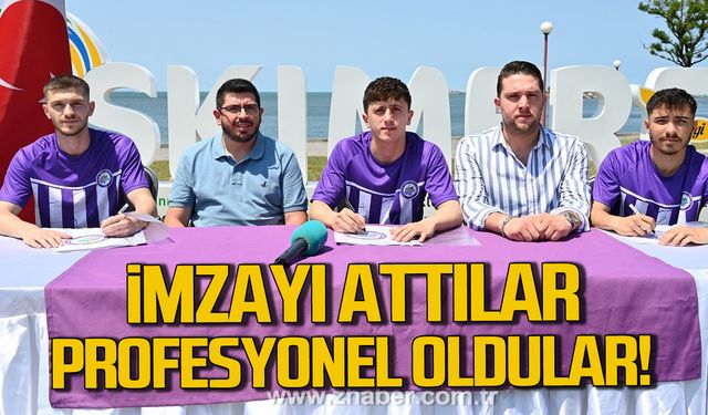 İmzayı attılar profesyonel oldular!