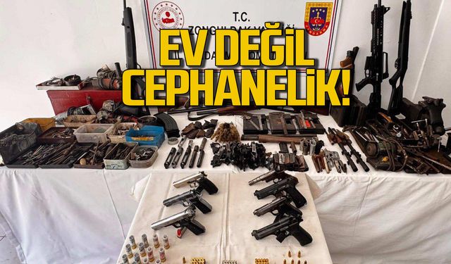 Zonguldak’ta Silah Operasyonu: Ev değil cephanelik!