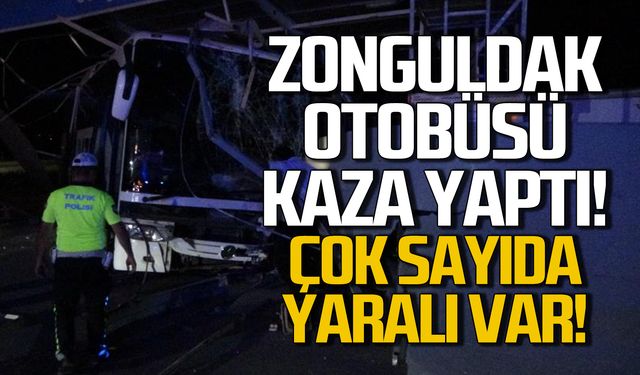 Zonguldak otobüsü kaza yaptı! Çok sayıda yaralı var!