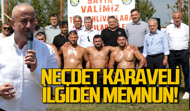 Necdet Karaveli Dağköy güreşlerine ilgiden memnun!