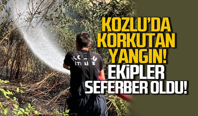 Kozlu'da korkutan yangın! ekipler seferber oldu!