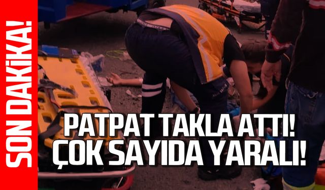 Kdz. Ereğli'de patpat takla attı! 4 kişi yaralandı!