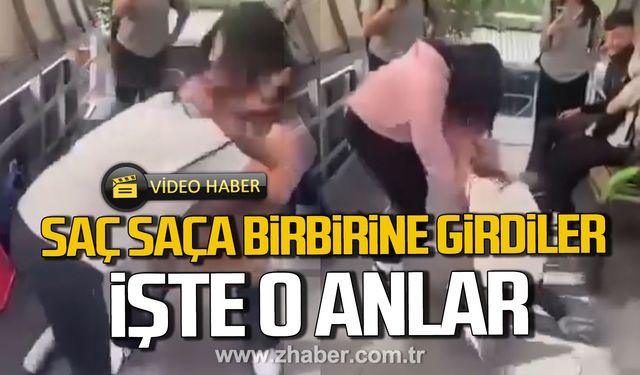 Zonguldak’ta genç kızlar birbirine girdi!