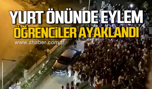 Bartın'da yurt önünde eylem! Öğrenciler ayaklandı