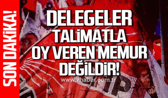 'Delegeler, talimatla oy veren memur değildir!'