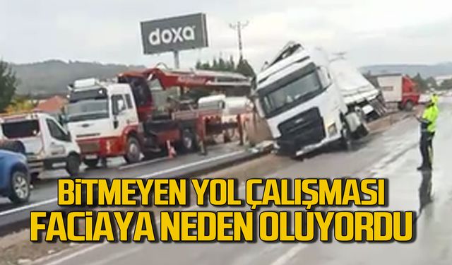 Bitmeyen yol çalışması faciaya neden oluyordu