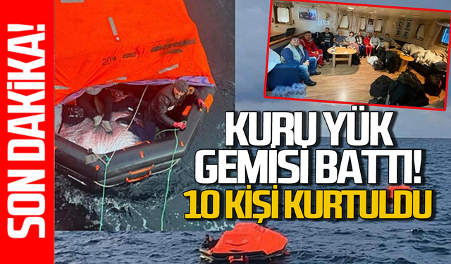 Bartın Limanı’ndan kalkan kuru yük gemisi battı!