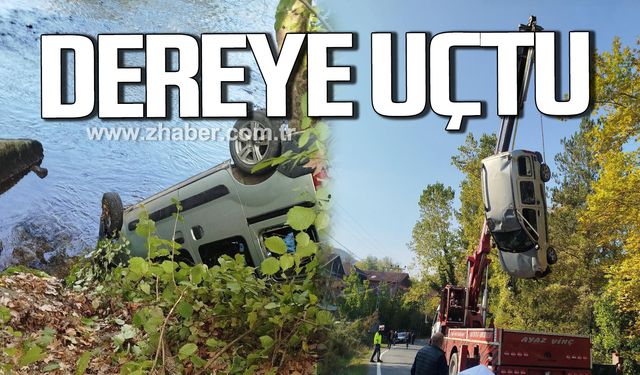 Devrek'te otomobil dereye uçtu!