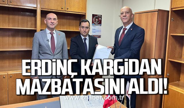 Erdinç Kargidan mazbatasını aldı!