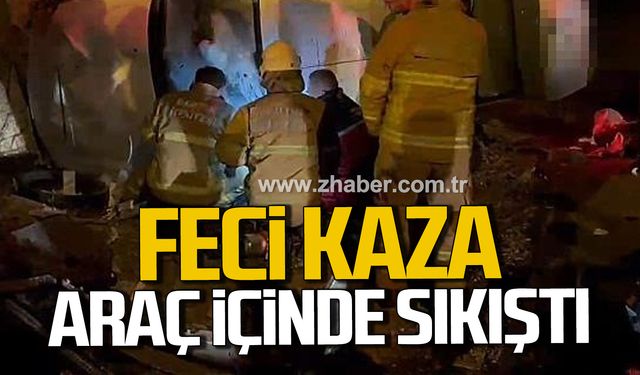 Bartın'da otomobil takla attı! Sürücü araçta sıkıştı!