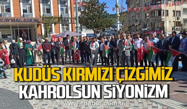 Devrek'ten Filistin'e destek! "Kudüs kırmızı çizgimizdir. Gazze bizim vicdanımızdır"