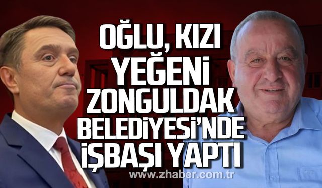Halil Furat'ın oğlu, kızı ve yeğeni Zonguldak Belediyesi'nde işbaşı yaptı!