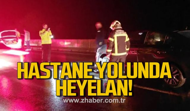 Hastane yolunda heyelan!