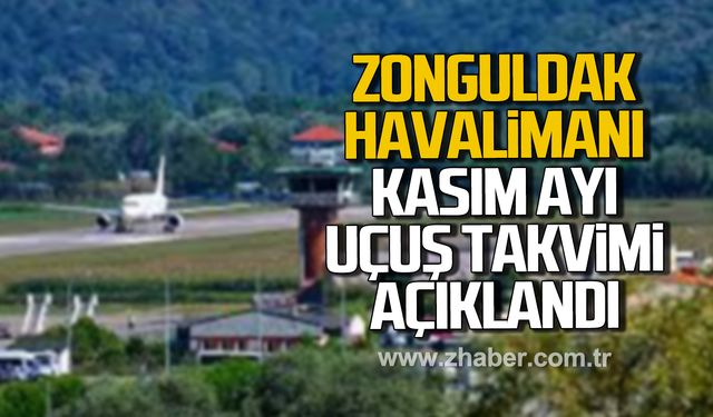 Zonguldak Havalimanı Kasım ayı uçuş takvimi açıklandı!