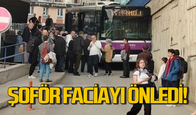 Şoförün ani manevrası faciayı önledi!