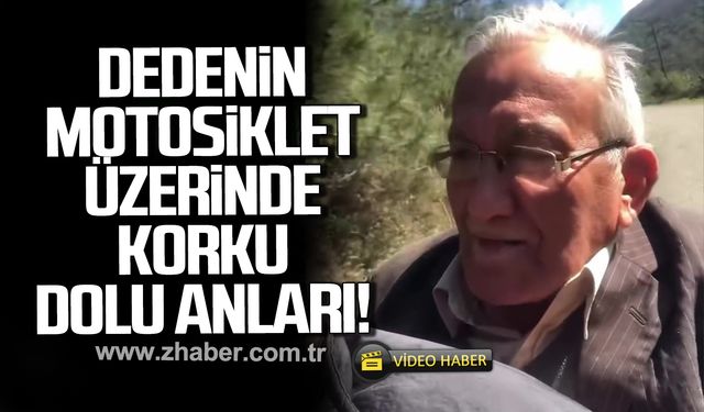 Dedenin motosiklet üzerinde korku dolu anları!