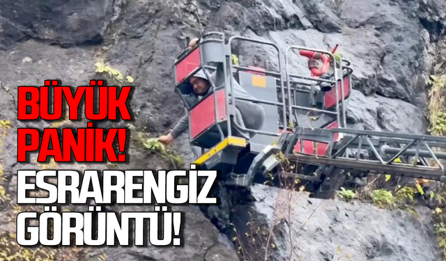 Kayalarda esrarengiz görüntü: Büyük panik yaşandı!