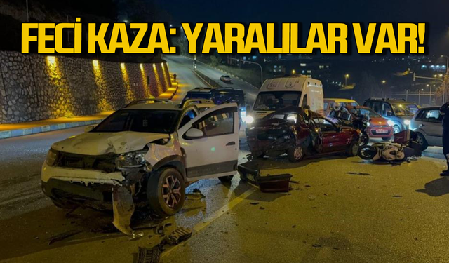 Feci kaza: 3 araç pert oldu yaralılar var!