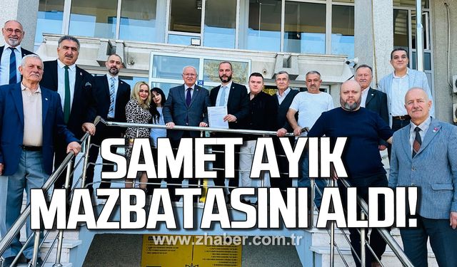 Samet Ayık mazbatasını aldı!