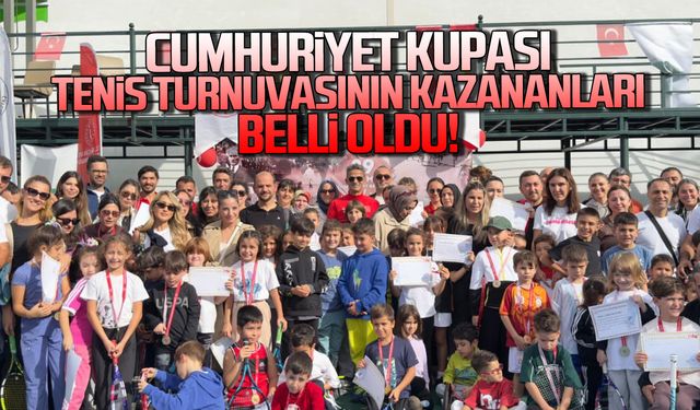 Çaycuma'da Cumhuriyet Kupası Tenis Turnuvası tamamlandı!