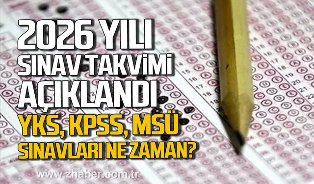 ÖSYM 2026 yılı sınav takvimi açıklandı!