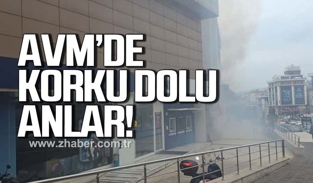 Ereğli'de AVM jeneratörü korkuttu, cadde duman altında kaldı!