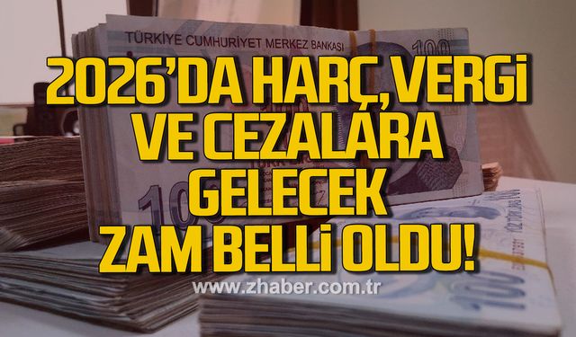 2026'da harç, vergi ve cezalara gelecek zam belli oldu!