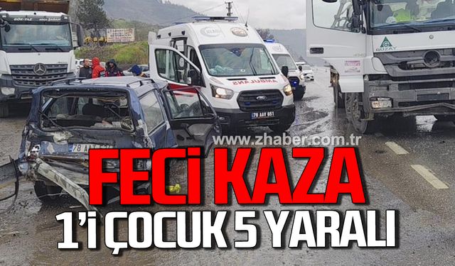 Karabük'te feci kaza! 1'i çocuk 5 yaralı