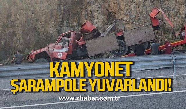 Kdz. Ereğli'de kamyonet şarampole yuvarlandı 1 yaralı!