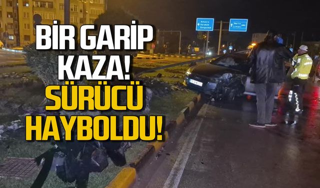 Direğin altında kaldı! Sürücü kayboldu!