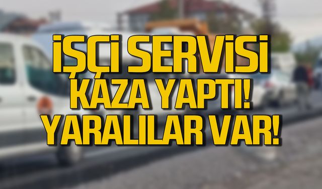 Bitmeyen yol çalışması! İşçi servisi kaza yaptı!