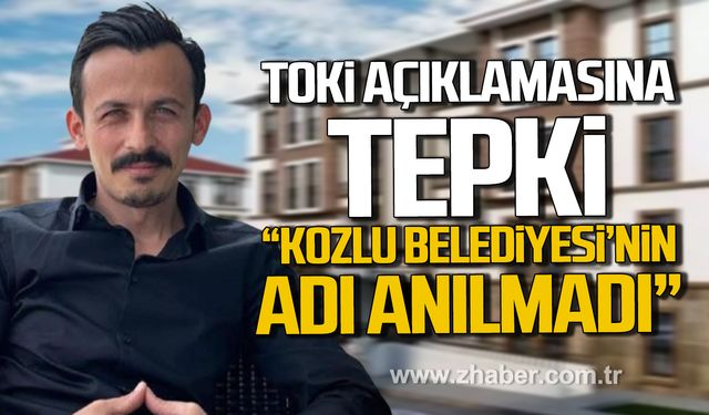 Ömer Bilgin'den TOKİ açıklamasına tepki! "Kozlu Belediyesi’nin adı anılmadı"