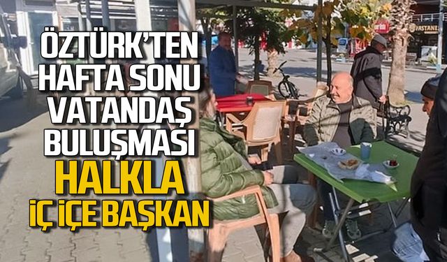 Gökçebey'de Pazar buluşması! Halkla iç içe başkan